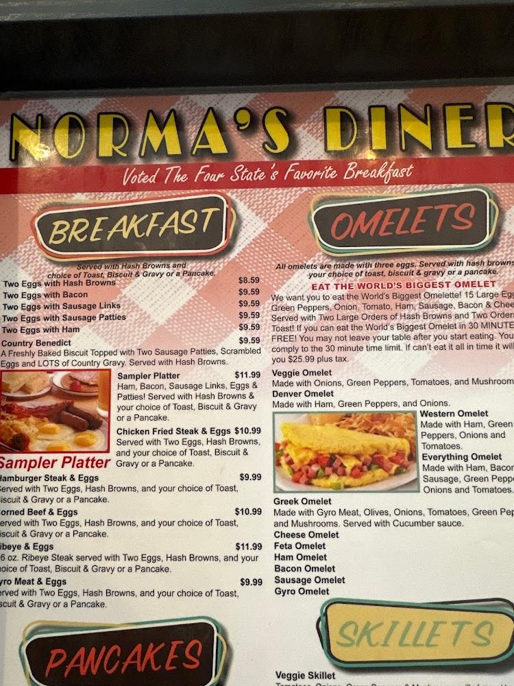Norma's Diner Menu image 4
